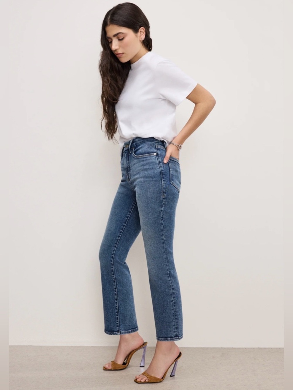 Good Petite Straight Compression Jeans